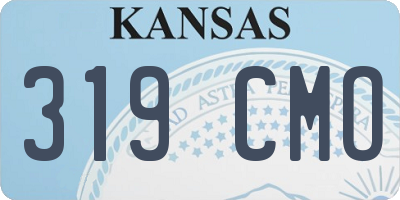 KS license plate 319CMO