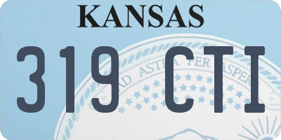 KS license plate 319CTI