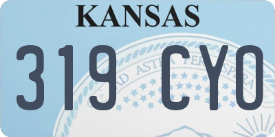 KS license plate 319CYO