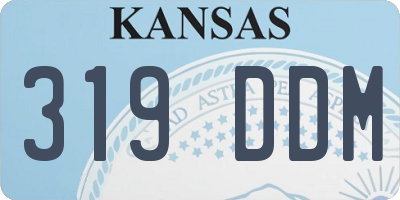 KS license plate 319DDM