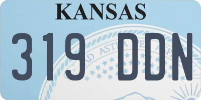 KS license plate 319DDN