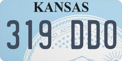 KS license plate 319DDO