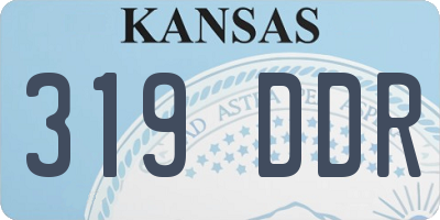 KS license plate 319DDR