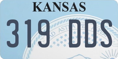 KS license plate 319DDS