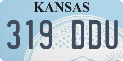 KS license plate 319DDU