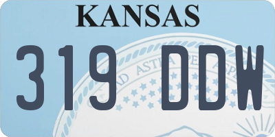 KS license plate 319DDW