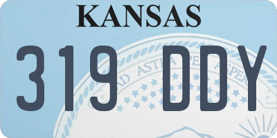KS license plate 319DDY