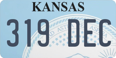 KS license plate 319DEC