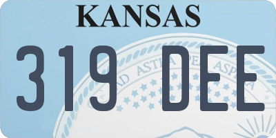 KS license plate 319DEE