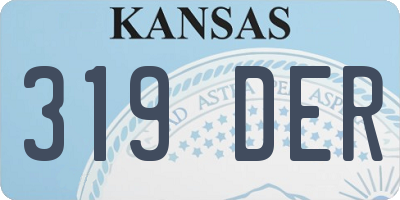 KS license plate 319DER