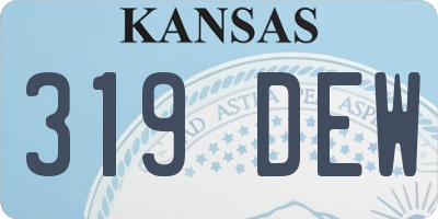 KS license plate 319DEW