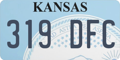 KS license plate 319DFC