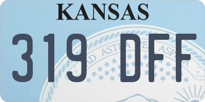 KS license plate 319DFF