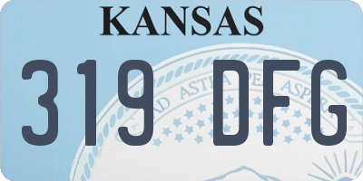 KS license plate 319DFG