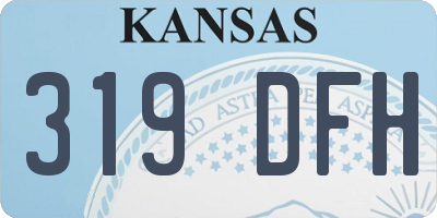 KS license plate 319DFH
