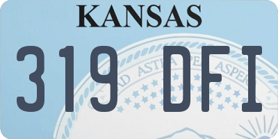 KS license plate 319DFI