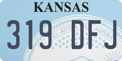 KS license plate 319DFJ
