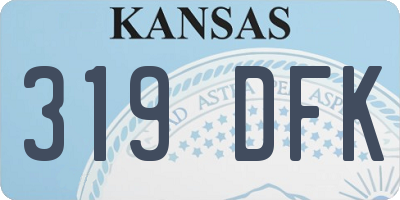 KS license plate 319DFK