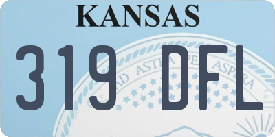 KS license plate 319DFL
