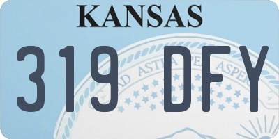 KS license plate 319DFY