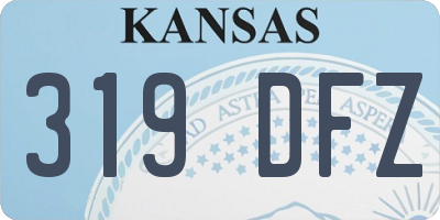 KS license plate 319DFZ