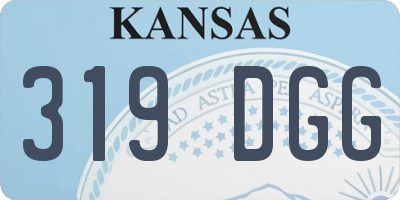 KS license plate 319DGG
