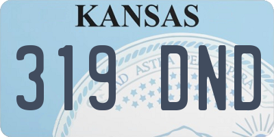 KS license plate 319DND