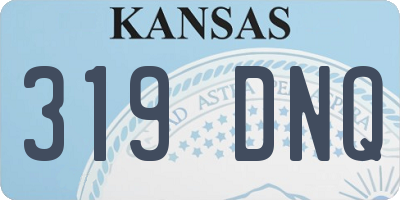 KS license plate 319DNQ