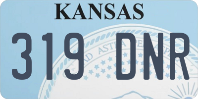 KS license plate 319DNR