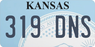 KS license plate 319DNS