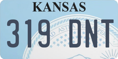 KS license plate 319DNT