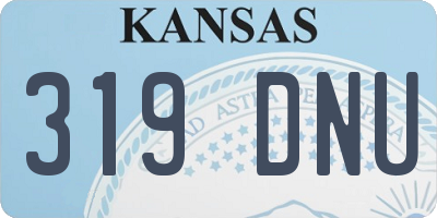 KS license plate 319DNU