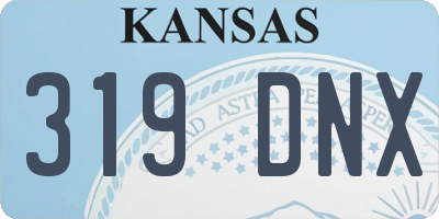 KS license plate 319DNX