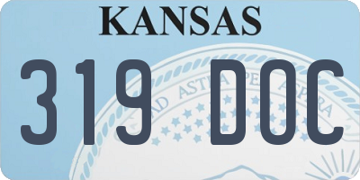 KS license plate 319DOC