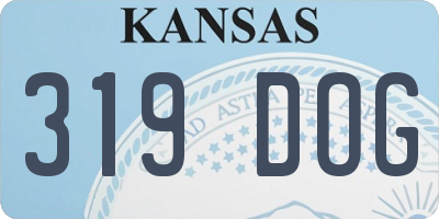 KS license plate 319DOG