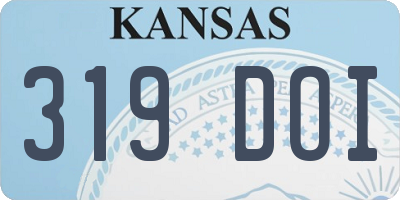 KS license plate 319DOI
