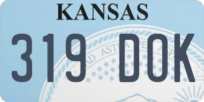 KS license plate 319DOK