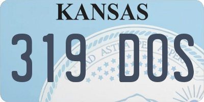 KS license plate 319DOS