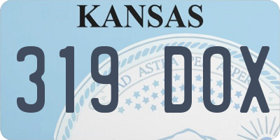 KS license plate 319DOX