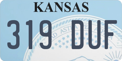 KS license plate 319DUF