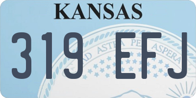 KS license plate 319EFJ