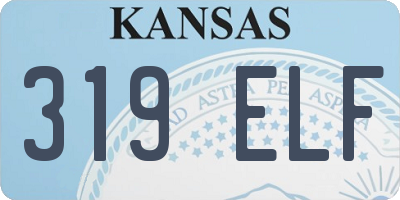 KS license plate 319ELF