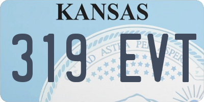 KS license plate 319EVT