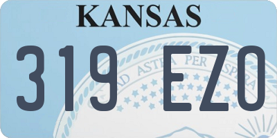 KS license plate 319EZO