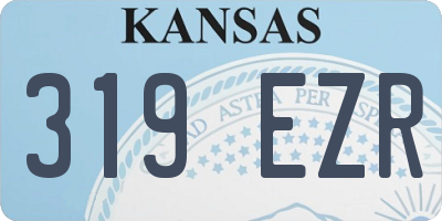 KS license plate 319EZR