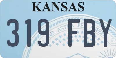 KS license plate 319FBY