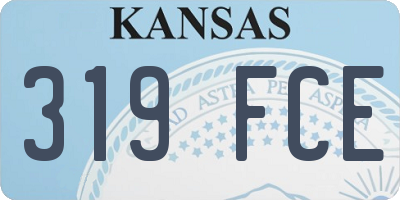 KS license plate 319FCE