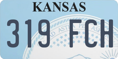 KS license plate 319FCH