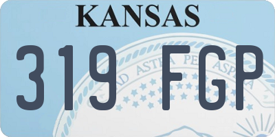 KS license plate 319FGP