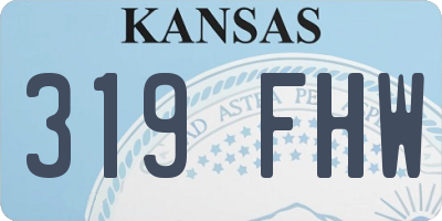 KS license plate 319FHW